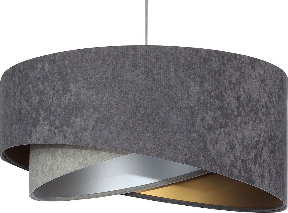 Lampa wisząca Lumes Grafitowo-szara lampa wisząca z abażurem - EX992-Gana