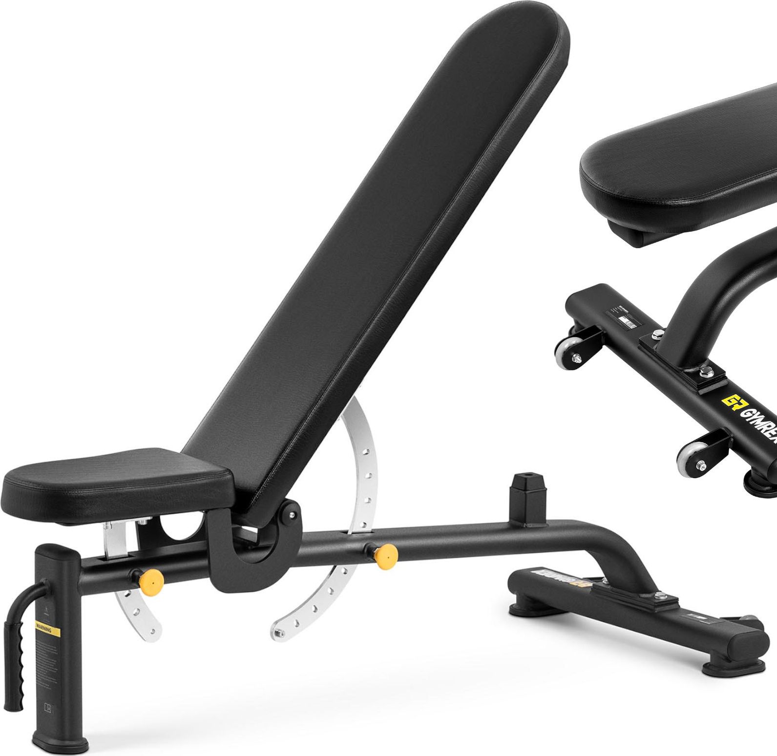 Gymrex Ławka treningowa do ćwiczeń regulowana składana 9 poziomów do 135 kg Ławka treningowa do ćwiczeń regulowana składana 9 poziomów do 135 kg