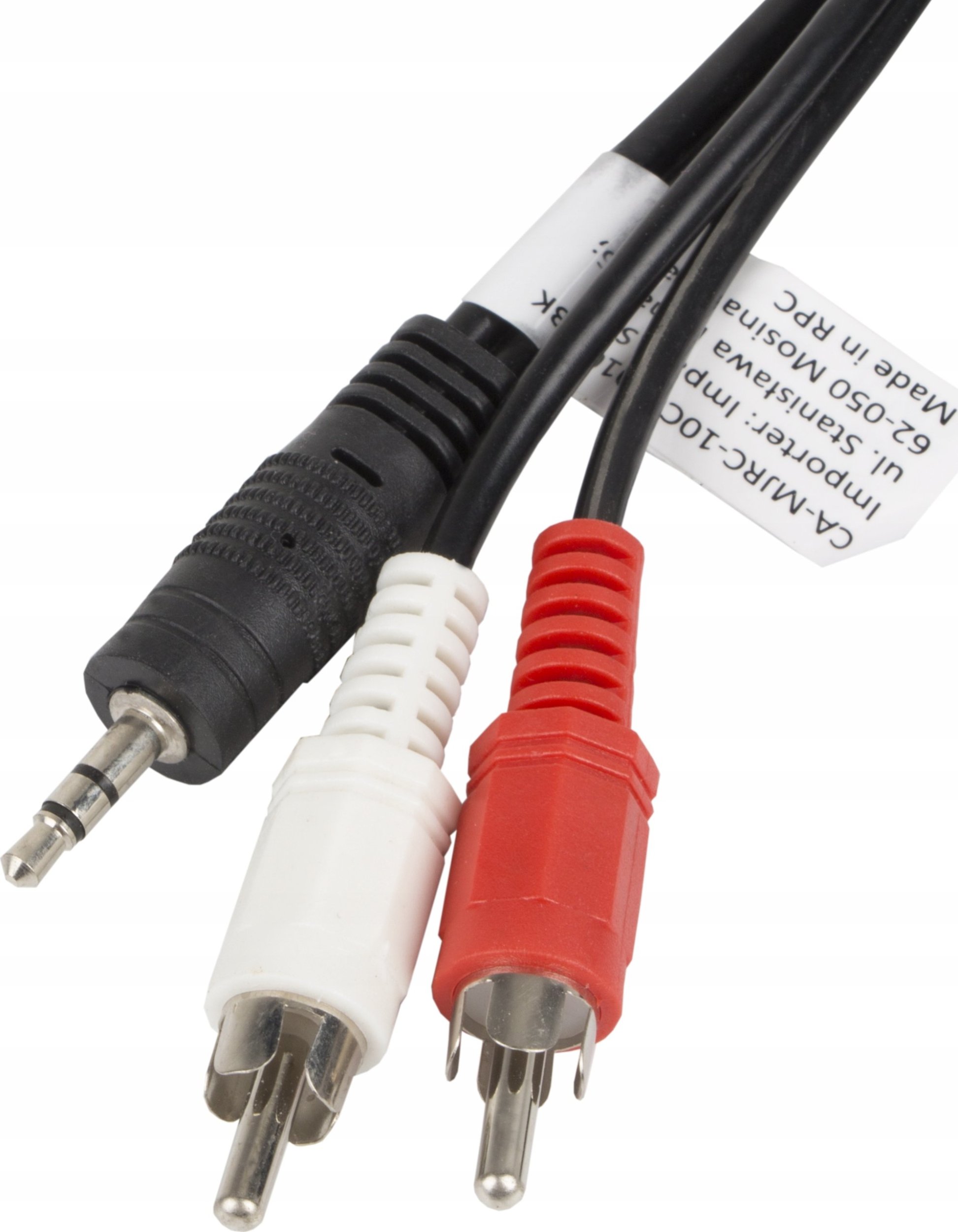 Kabel Lanberg Kabel audio głośnik 1xJack 3.5mm 2xRCA cinch 2m HQ