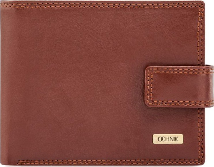 OCHNIK skórzany portfel męski SL-191-87 jasny brąz SL-191