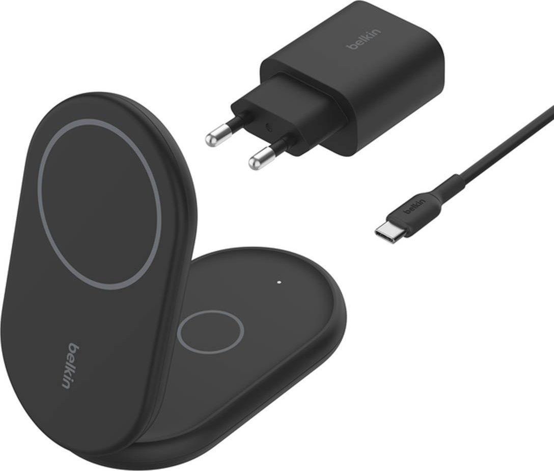 Ładowarka Belkin Belkin BOOST Charge magneti. 15W 2in1 +output/USB-C bl.WIZ028vfBK