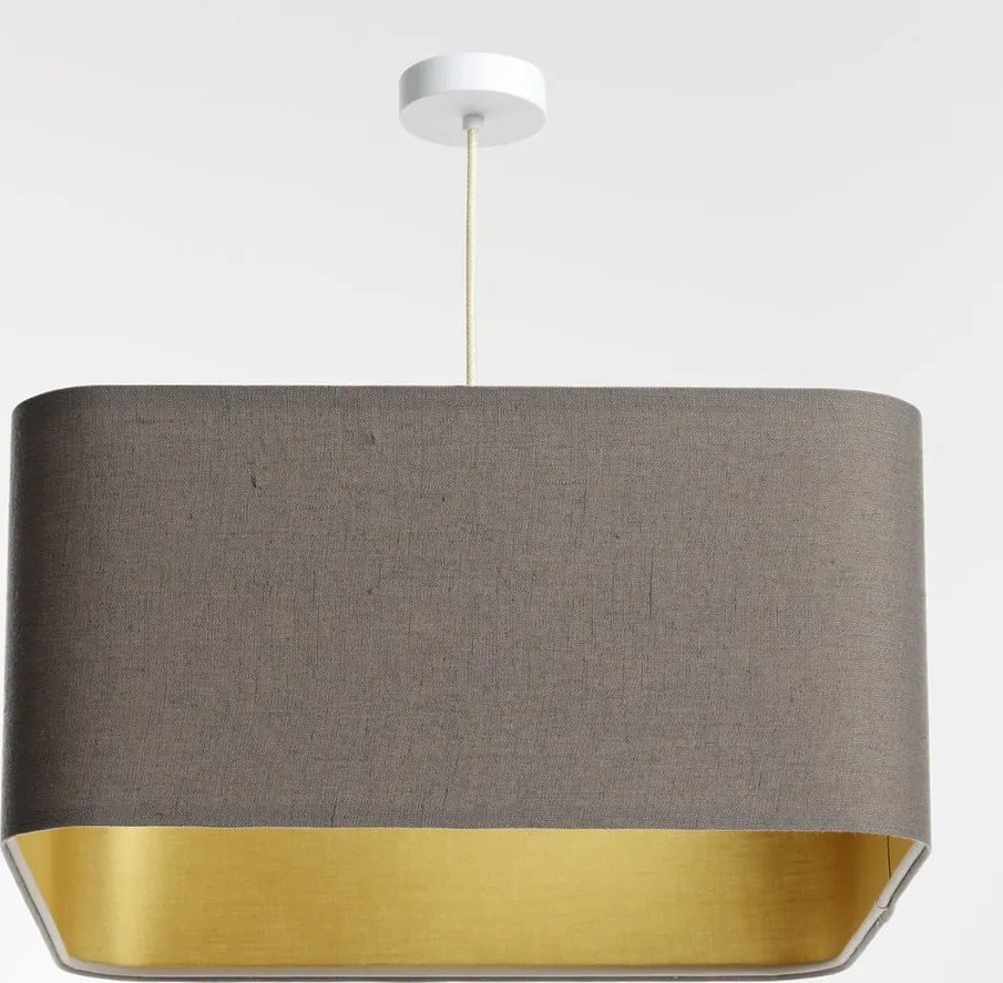 Lampa wisząca KWADRO LEN 002-40w30 beżowa/złota BPS KONCEPT