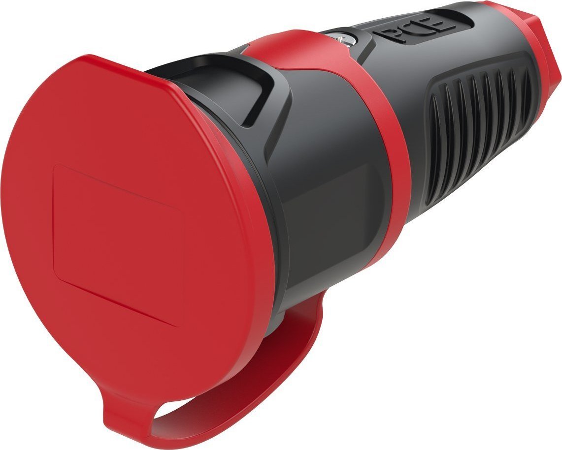 PCE Gniazdo przenośne gumowe z zatyczką 16A 2P+Z SCHUKO 230V VDE IP54 TAURUS2 2511-sr