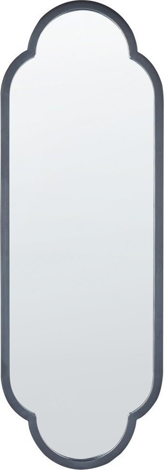 Beliani Lustro ścienne metalowe 36 x 102 cm czarne TROUY