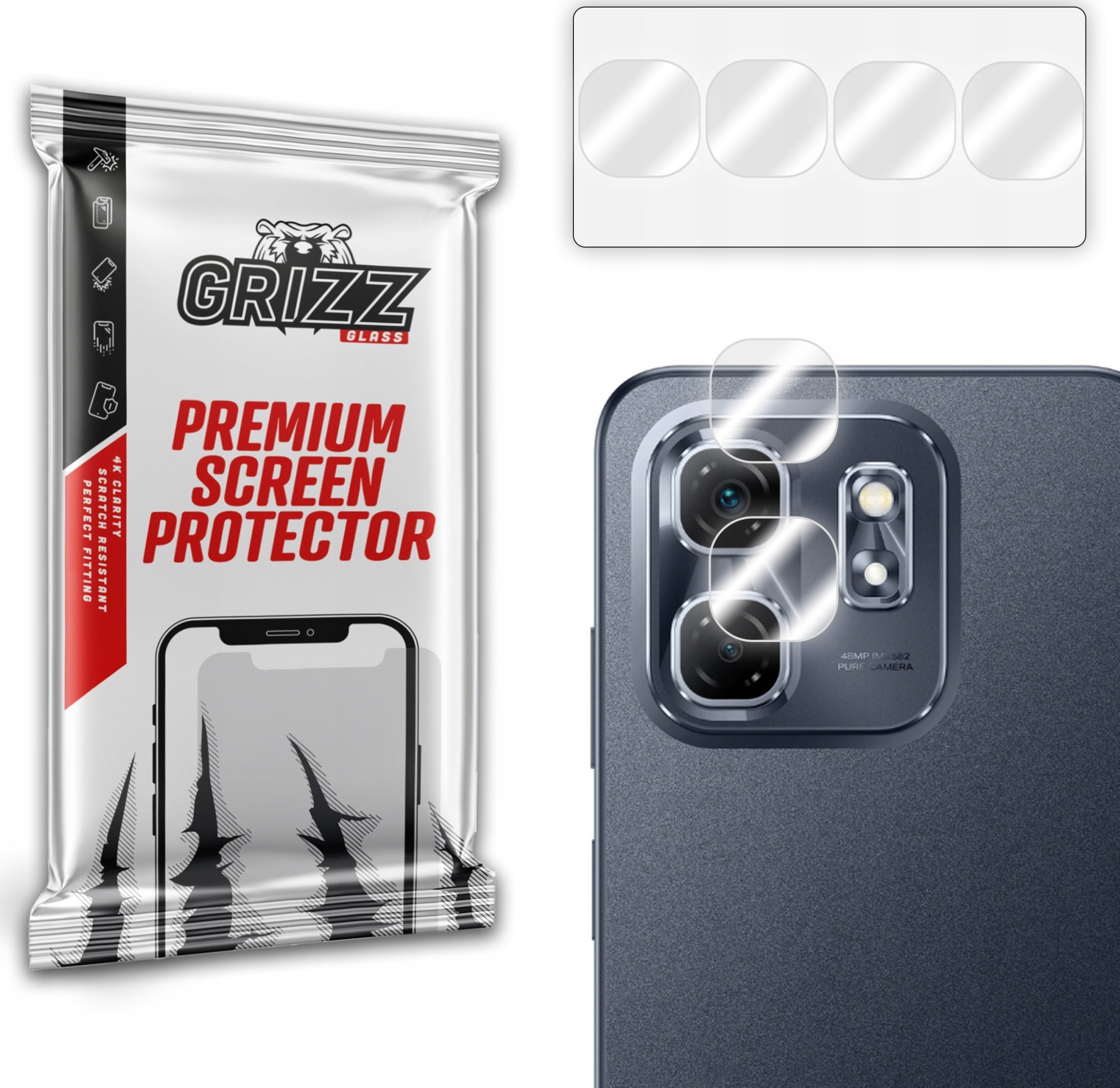 GrizzGlass Szkło na aparat GrizzGlass HybridGlass Camera do Infinix Hot 50i