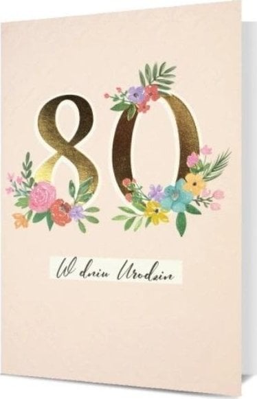 Karnet B6 Urodziny 80