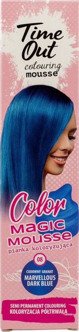 TIME OUT COLOR PIANKA KOLORYZUJĄCA DO WŁOSÓW 75ml Cudowny Granat (08)