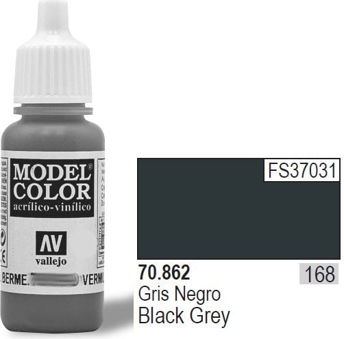Vallejo Farba Nr168 Black Grey 17ml - 70862