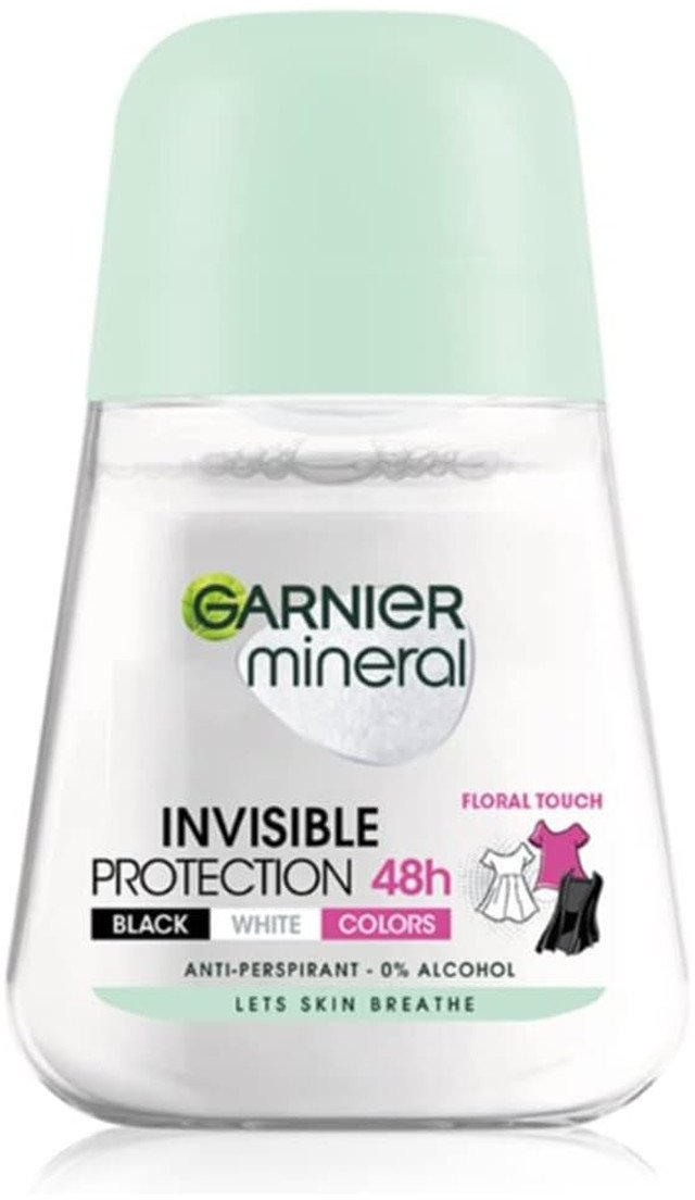 Garnier Mineral Invisible Black White Antyperspirant Roll On dla kobiet 50ml