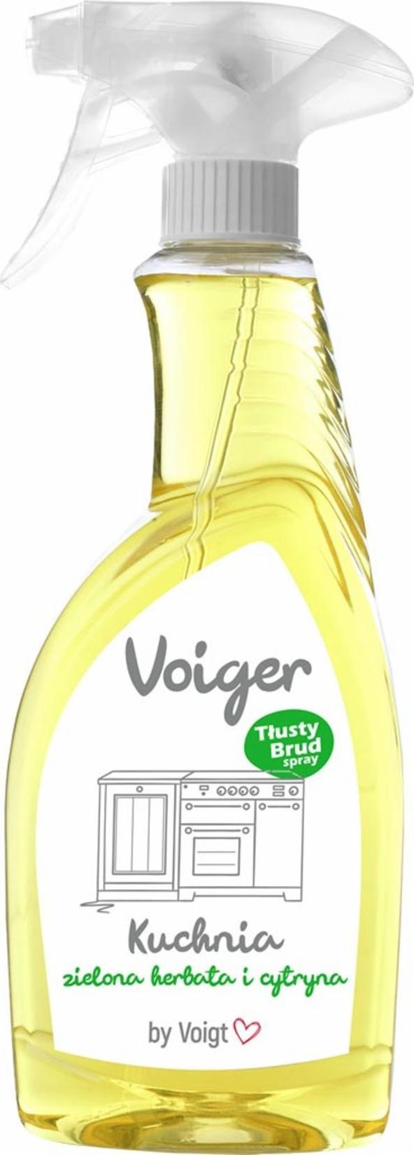 VOIGT V-KUCHNIA - Wielozadaniowy odtłuszczacz zapach zielona herbata i cytryna skutecznie usuwa uporczywe zabrudzenia z olejów smarów i innych tłuszc