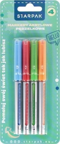 Starpak MARKER AKRYL PEDZEL 4KOL B/C 12/144