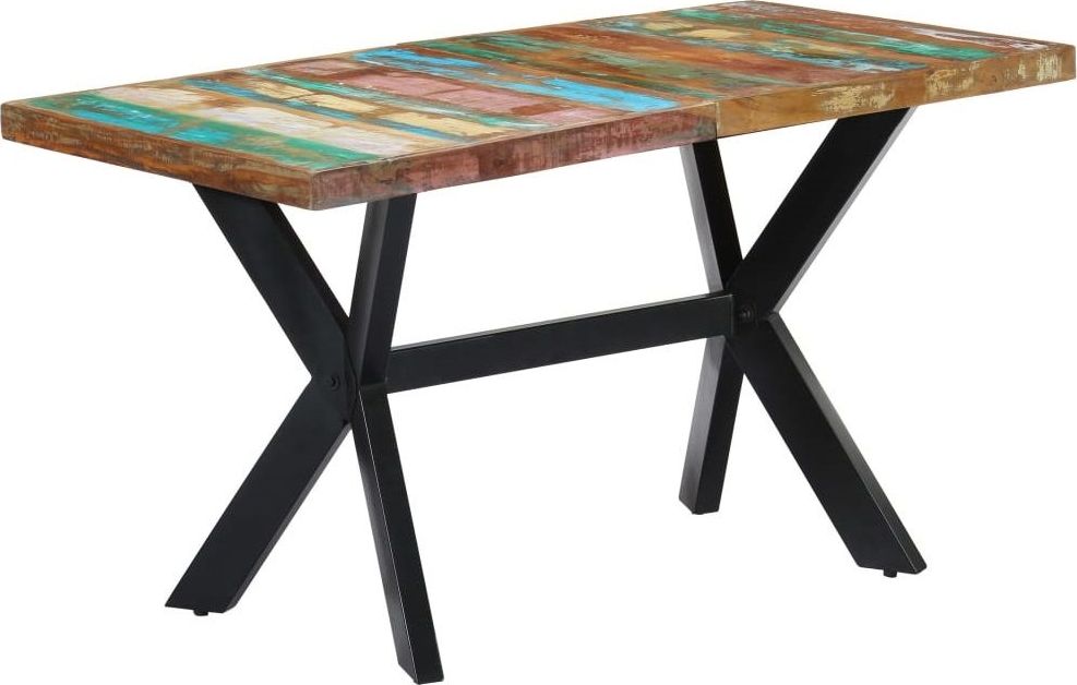 Elior Wielokolorowy stół z drewna odzyskanego Kalis 3X