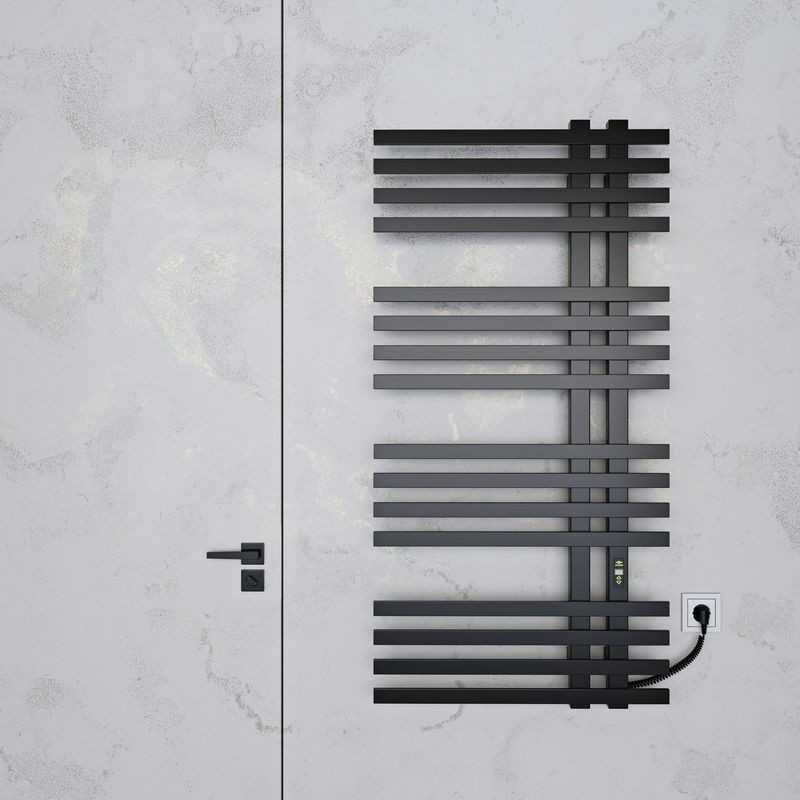 Grzejnik łazienkowy Kosser Rankšluosčių džiovintuvas Kosser Brash 1200x600/16 EL laikmatis juodas