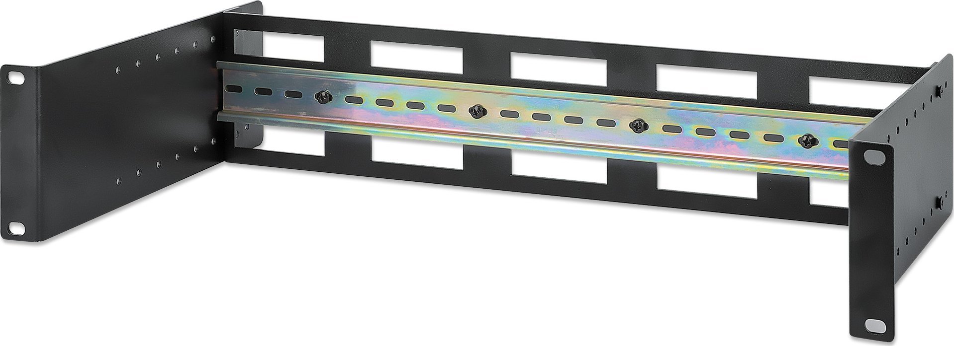 Intellinet 716345 Obudowa z szyną DIN o regulowanej głębokości, Rack 19, 2U Intellinet 716345 Obudowa z szyną DIN o regulowanej głębokości, Rack 19, 2