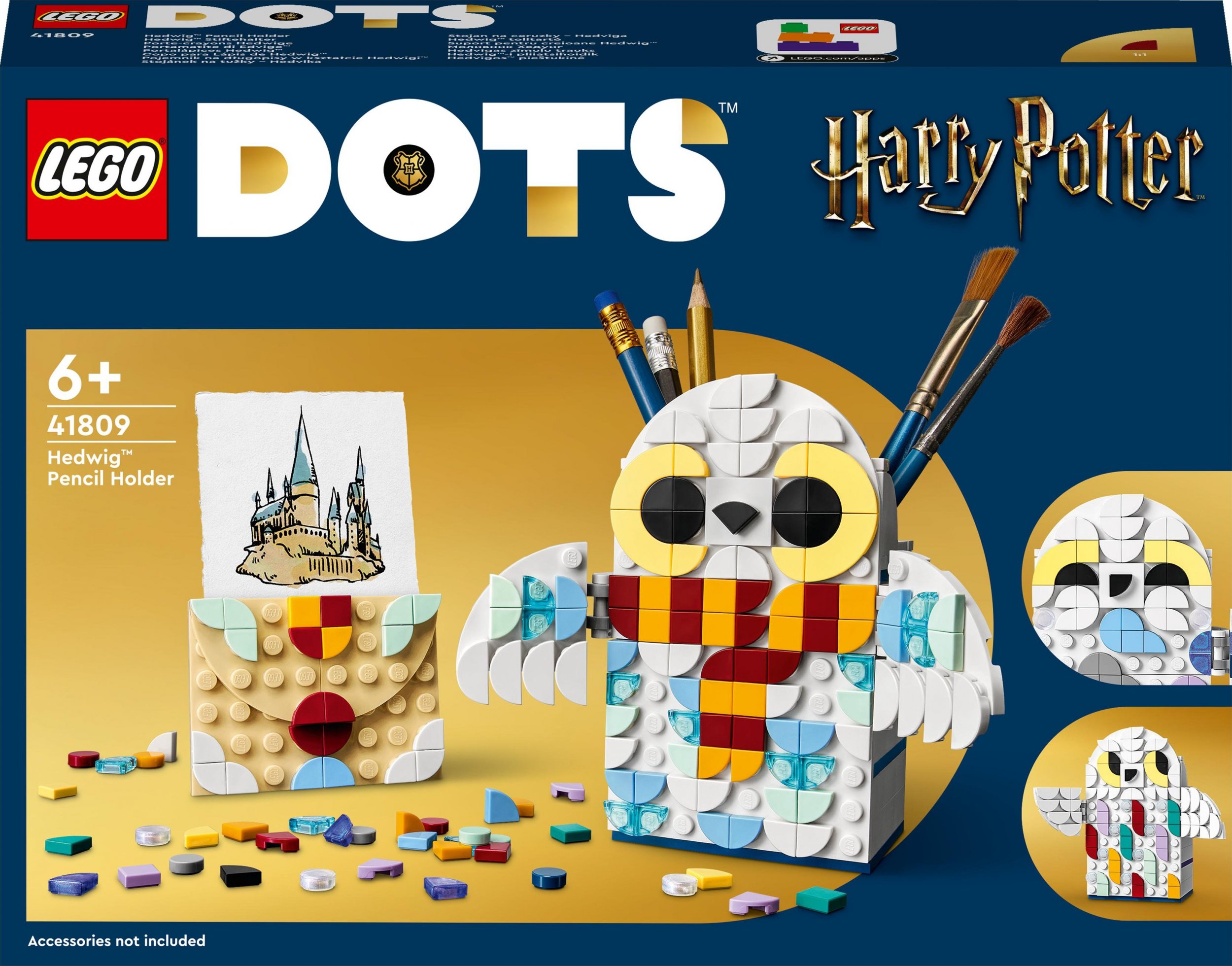 LEGO Dots Pojemnik na długopisy w kształcie Hedwigi™ (41809)