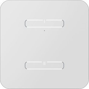 ELKO EP SZKLANY 2-kanałowy bezprzewodowy łącznik iNELS RFCONTROL - RFGB-220/W WHITE ROUND