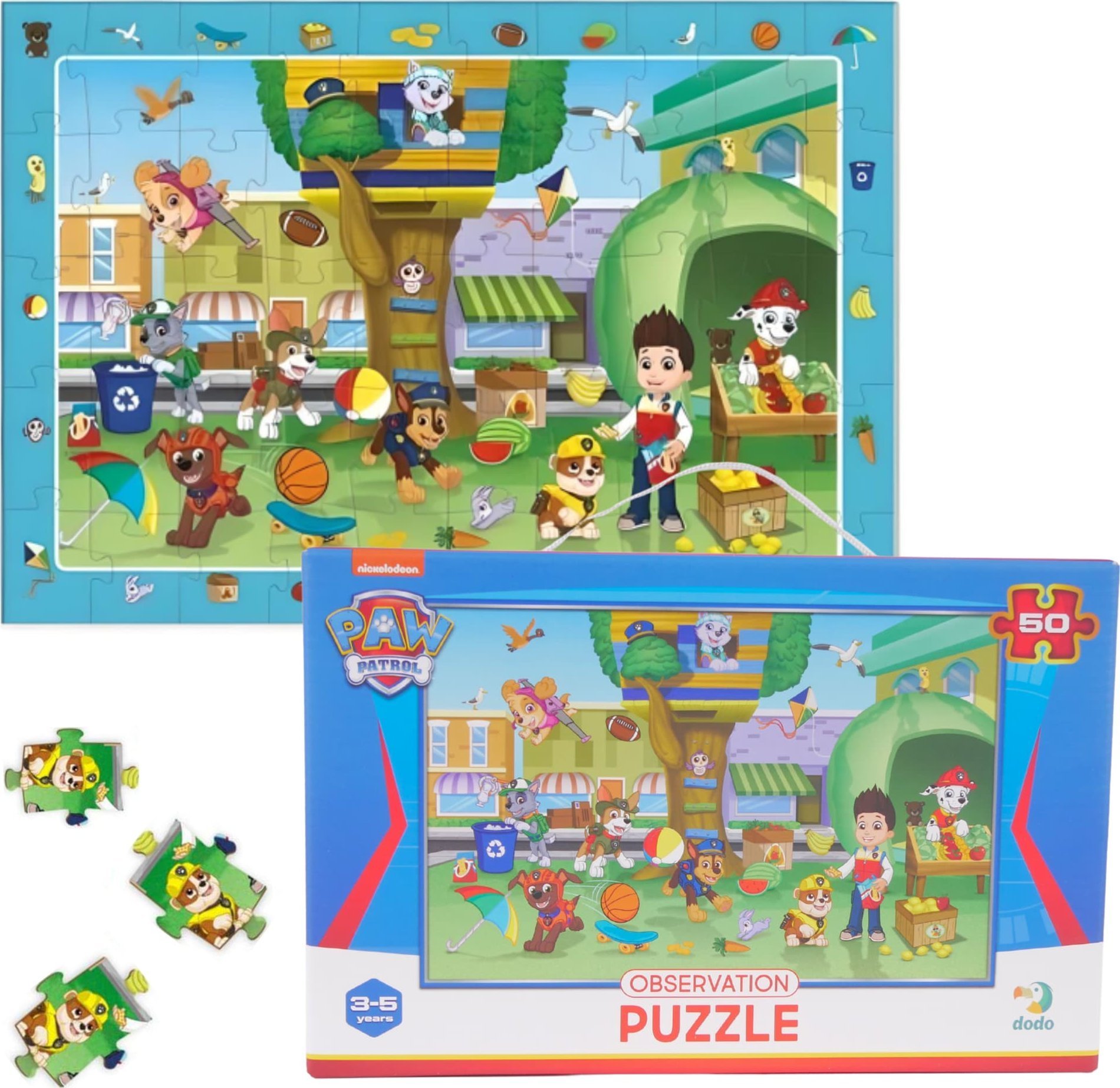Dodo Puzzle obserwacyjne Paw Psi Patrol Zestaw Do Układania Układanka 50 Element