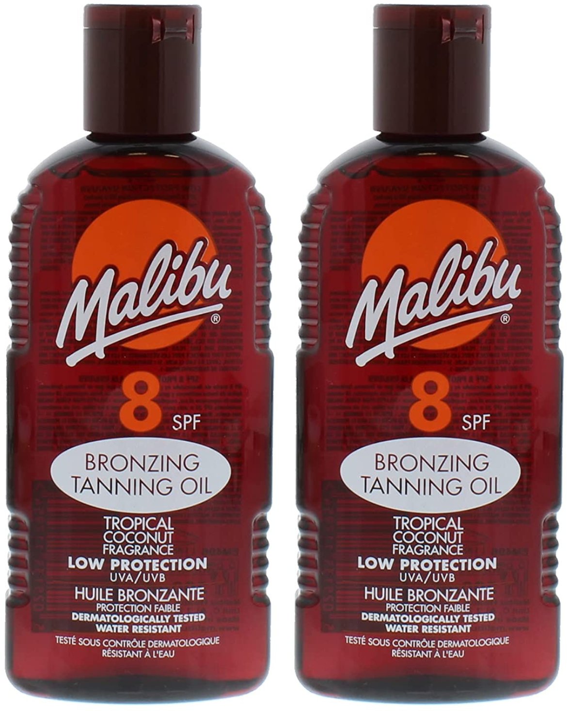 Malibu Tanning Oil Olejek Do Opalania SPF8 200ml x2szt