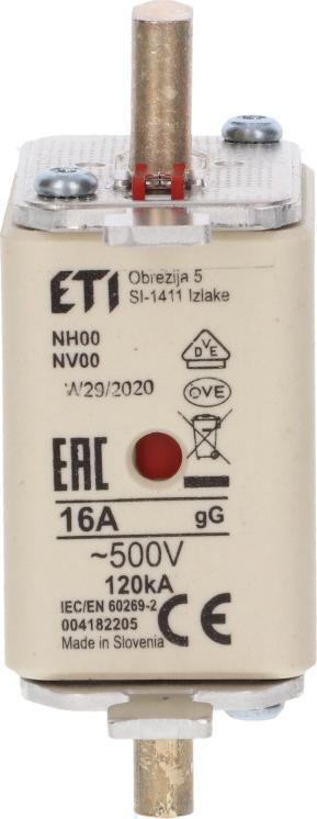Shumee Wkładka bezpiecznikowa KOMBI NH00 gG 16A/500V 004182205 /3szt./