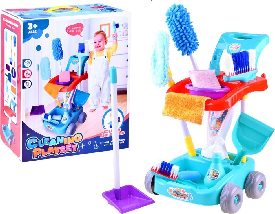 Jokomisiada Zestaw sprzątający wózek z akcesoriami ZA3589