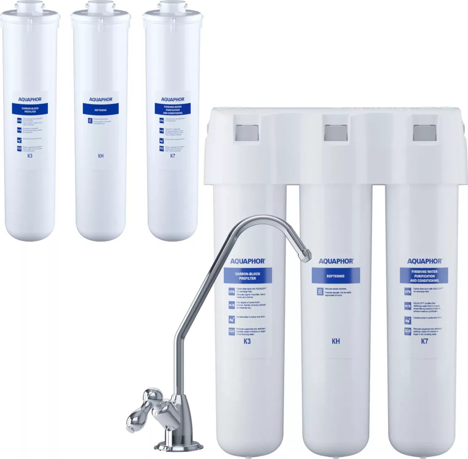 Aquaphor Kryształ H Kuchenny filtr wody z dodatkowymi wkładami