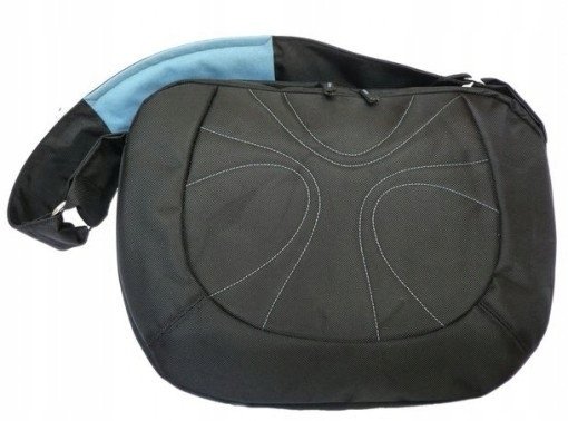 *Natec Impress Orange Black - Blue, czarno-niebieska torba na laptopa 15,4", IM-ORA-B-154