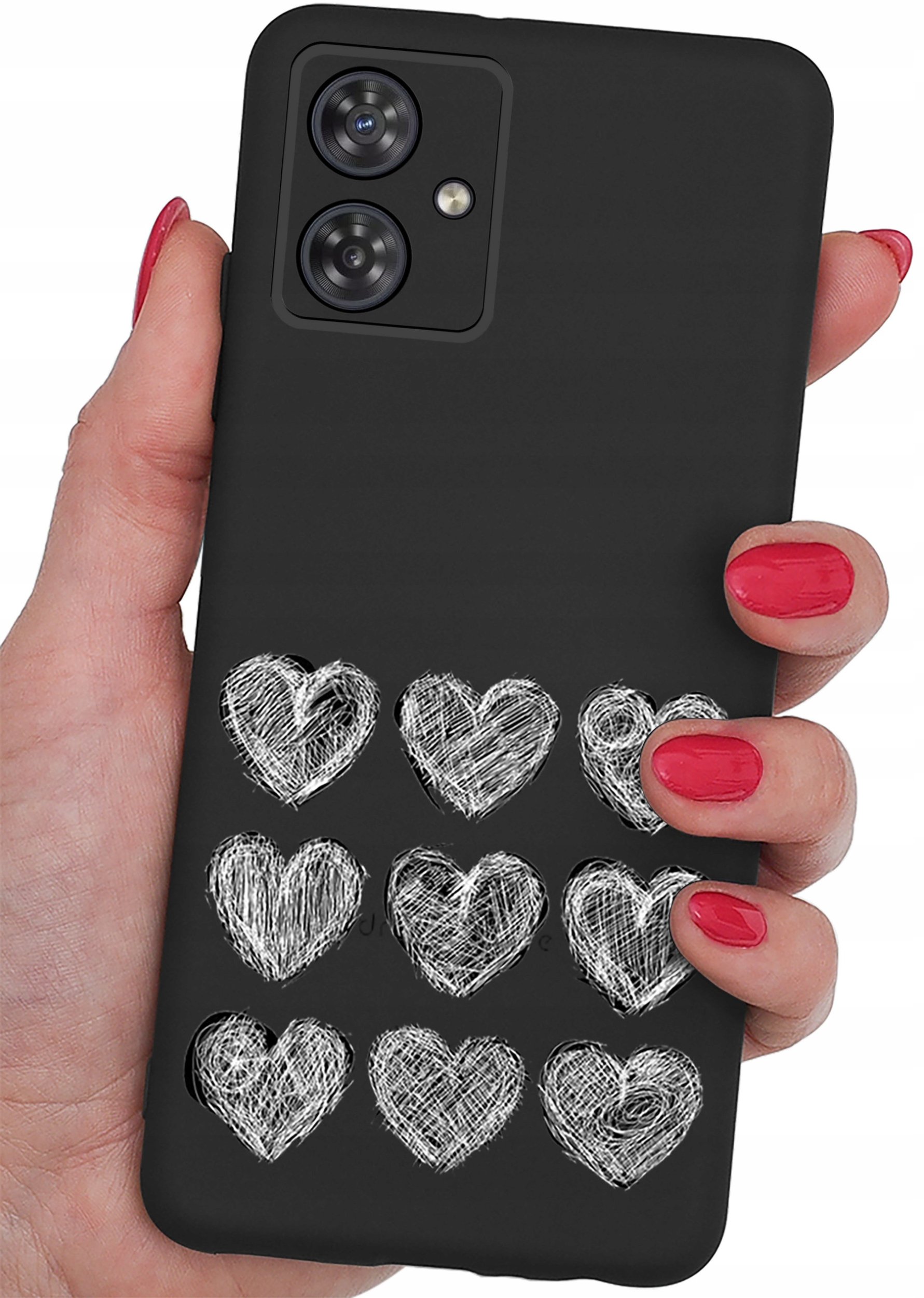 Etui do Motorola Moto G54 5G|Power Edition CASE WZORY MATT PLECKI +SZKŁO 9H