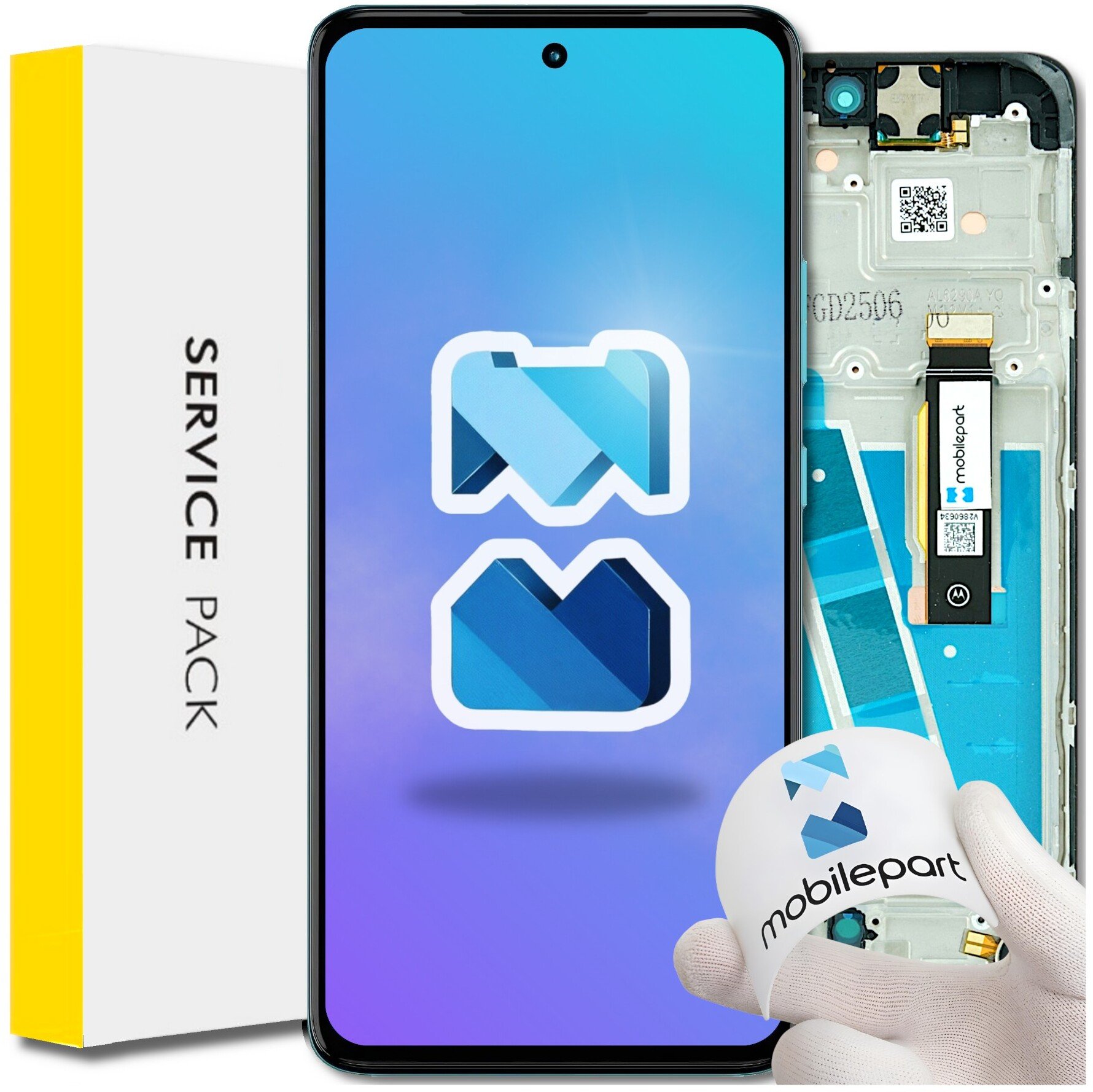 Wyświetlacz do Motorola Moto G72 LCD XT2255-1 Ramka Oryginał Mobilepart