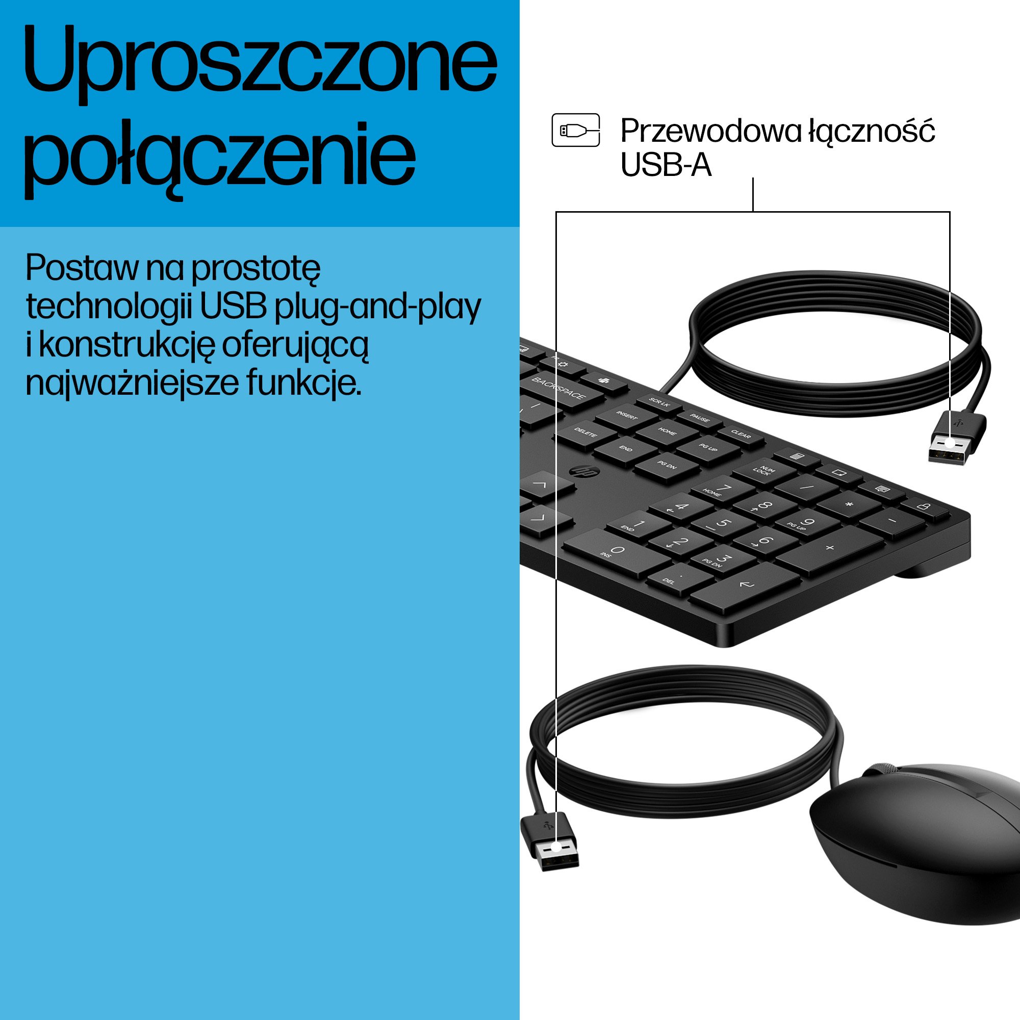 Klawiatura + mysz HP 320MK CABLE KB + MOUSE