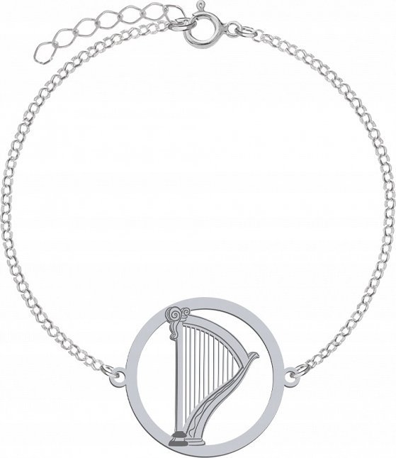 Radziszewska Jewellery Bransoletka Srebrna Harfa Łańcuszek 925 Prezent GRAWER DEDYKACJA GRATIS