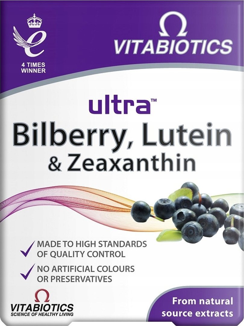 VITABIOTICS_Ultra Bilberry Lutein + Zeaxanthin suplement diety 30 tabletek
