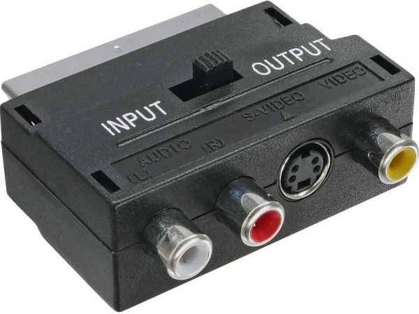 Adapter AV InLine Scart - RCA (Cinch) x3 + S-Video czarny (89953)