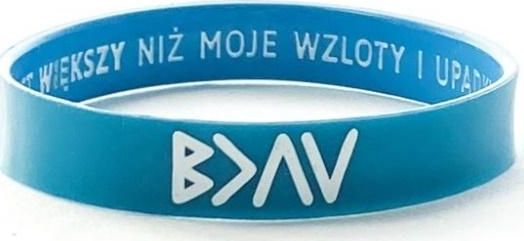 Szaron Opaska silikonowa - Bóg jest większy - turkus