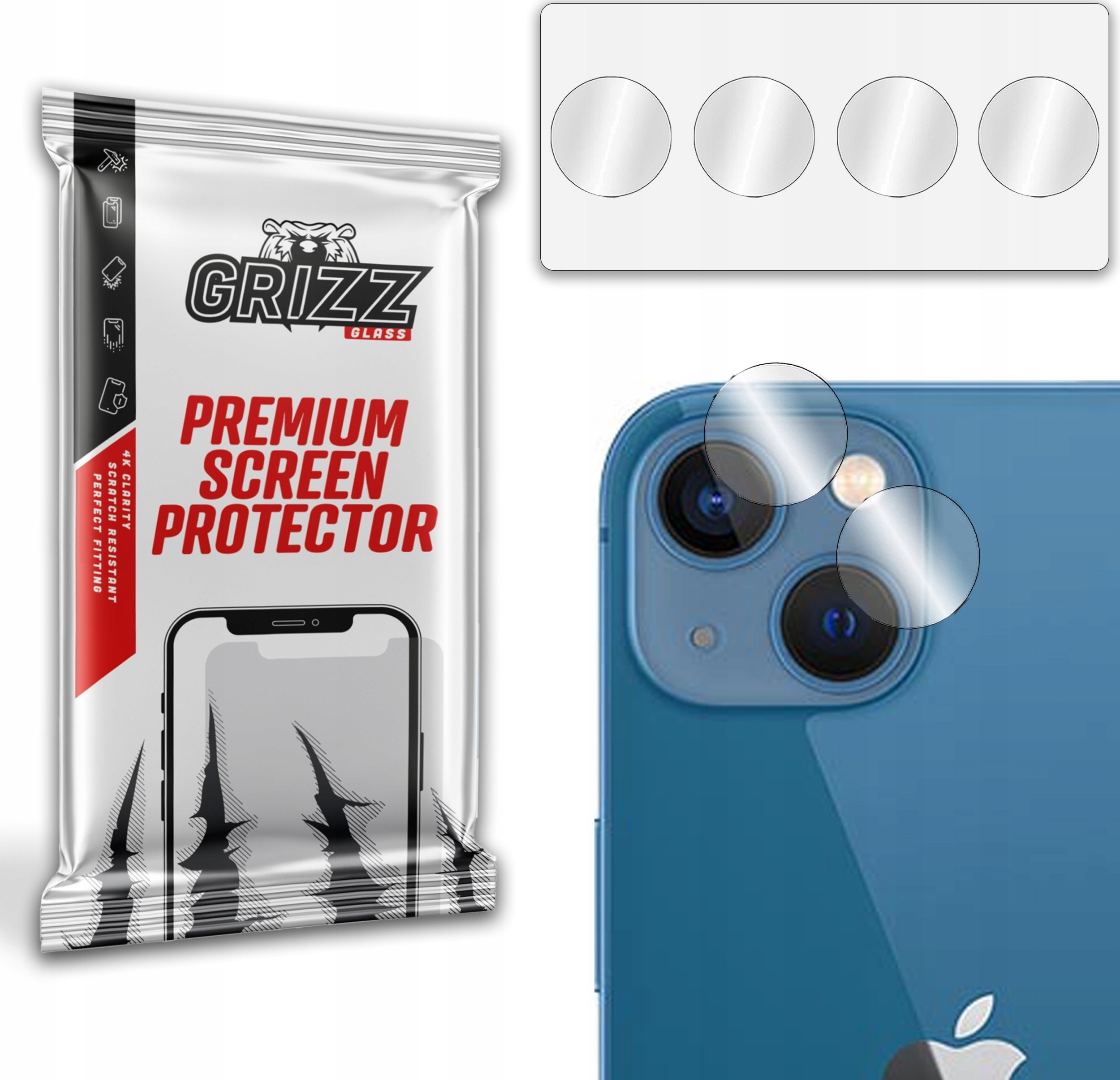 GrizzGlass Szkło na aparat GrizzGlass HybridGlass Camera do Apple iPhone 15