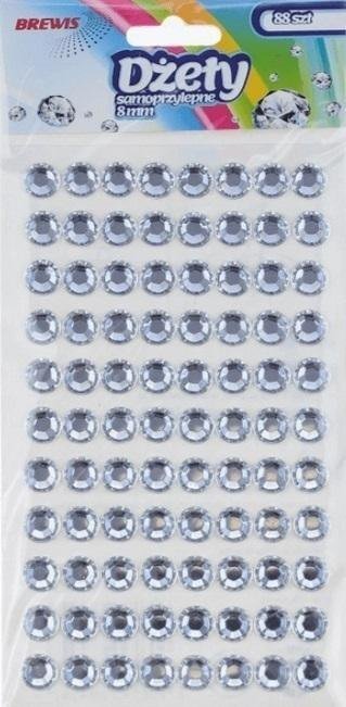 BREWIS Dżety samoprzylepne srebrne 8mm 88szt