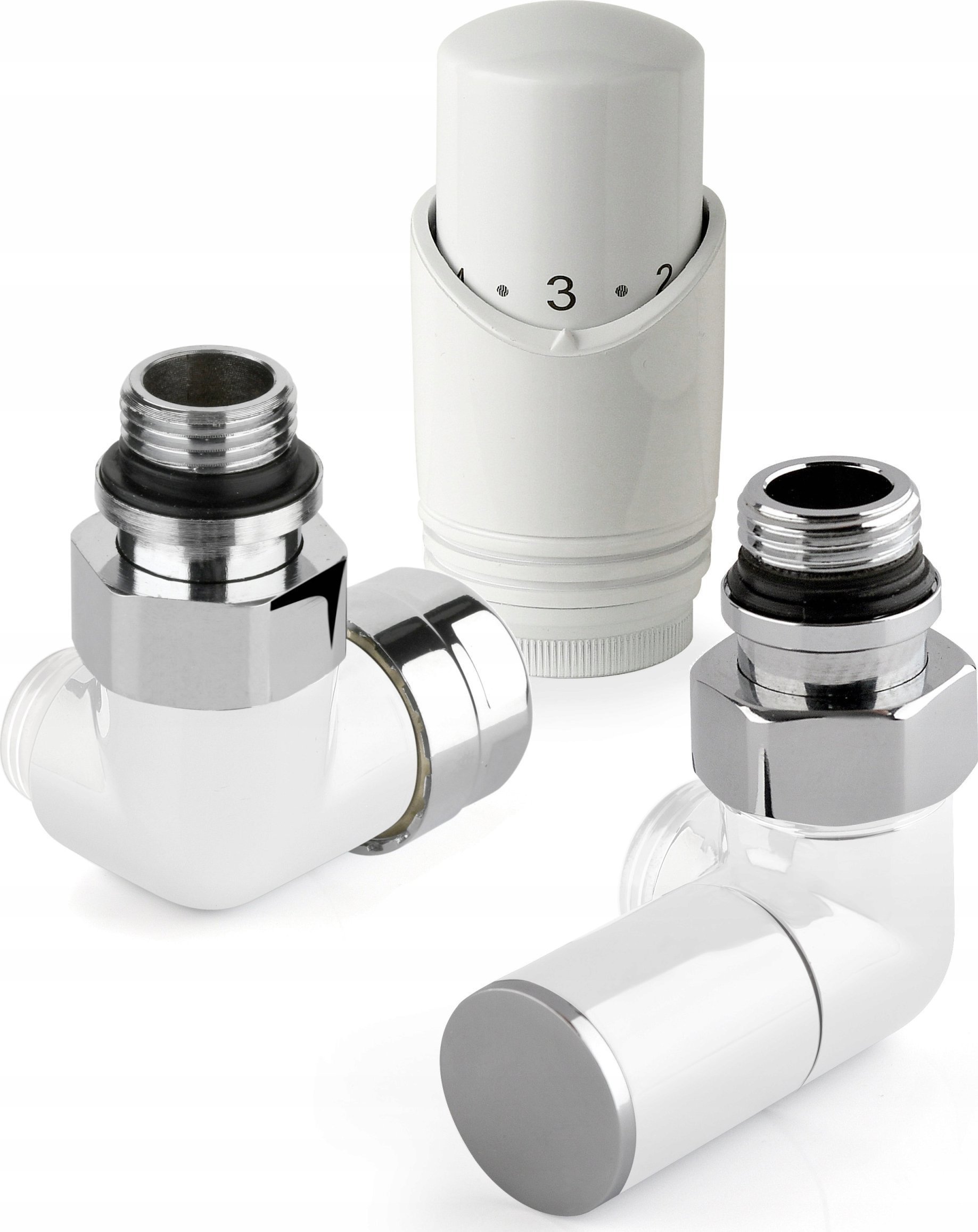 130KB015M16.12L ZESTAW ZAWORÓW OSIOWYCH LEWY+GŁOWICA TERM. BIAŁY PEX // G.ZG.KPL.OS.CH-LEWY-BIAŁ-PEX