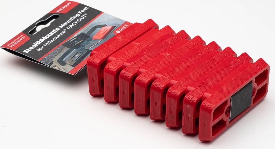 Milwaukee Zestaw 8 sztuk uchwytów do skrzynek STEALTHMOUNTS CLEAT N'FEET oraz MILWAUKEE Packout System
