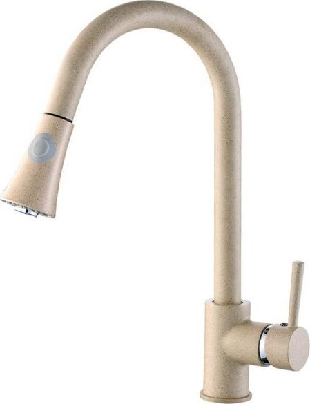 Bateria kuchenna Laveo LAVEO Daru - bateria zlewozmywakowa stojąca z wyciąganą wylewką