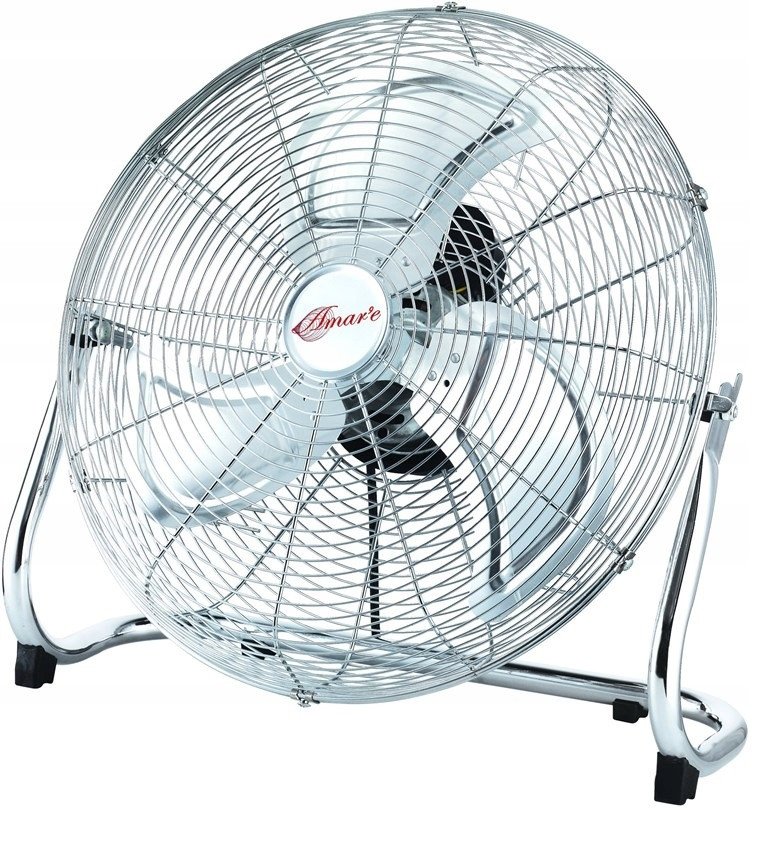 Wentylator podłogowy 55 cm 150W metalowy CHROM 3 biegi cichy MOCNY