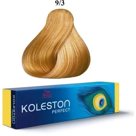 Wella Professionals Wella Professionals, Koleston Perfect, Permanent Hair Dye, 9/3 Very Light Blonde Gold, 60 ml For Women