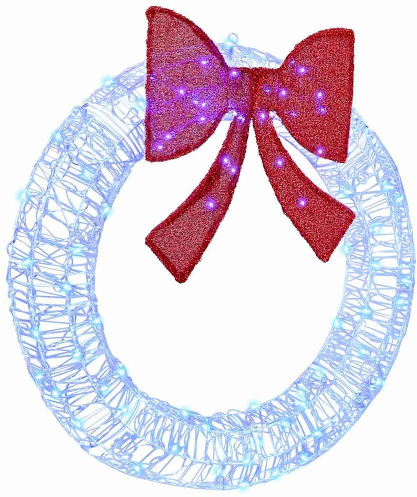 vidaXL Wianek Ze LED Lights Niebieski 90 cm Akryl