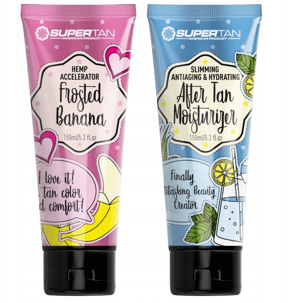 SUPERTAN FROSTED BANANA 1x PRZYSPIESZACZ OPALANIA 150ml + Balsam After Tan 150ml