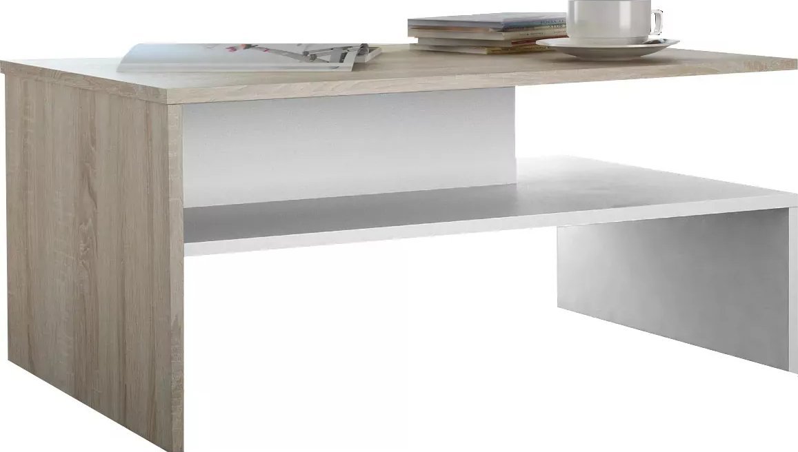 Elior Skandynawska ława kawowa dąb sonoma+biały - Dirla