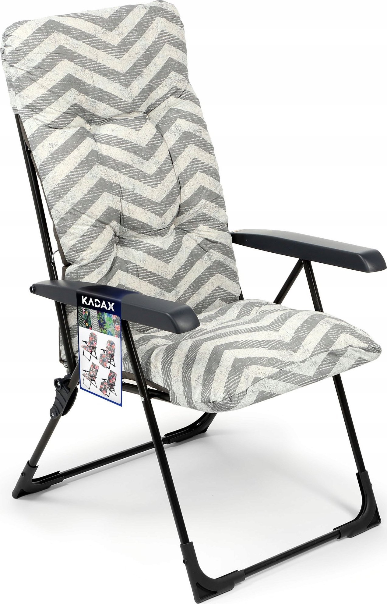 Kadax Fotel Leżak Ogrodowy Plażowy Regulowany 110kg