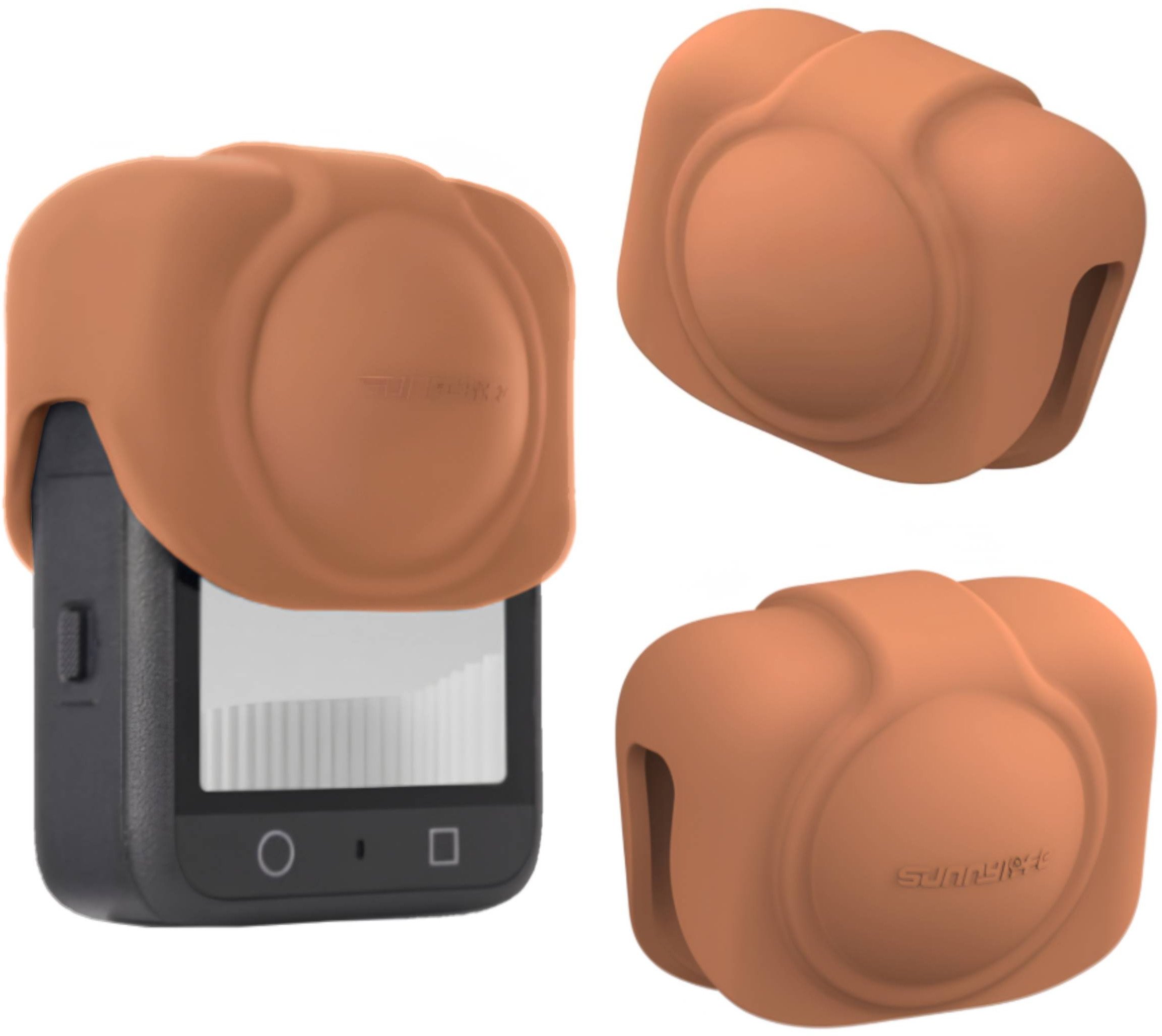 MIĘKKA SILIKONOWA OSŁONA OCHRONNA OBIEKTYWU DO KAMERY DJI OSMO 360 - POMARAŃCZOWA