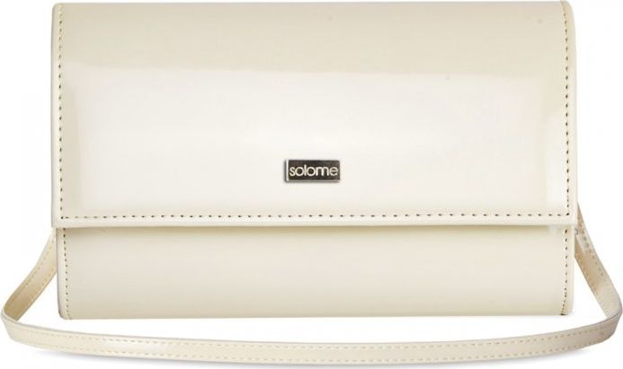 Solome JASNO BEŻOWA KOPERTÓWKA TOREBKA DAMSKA M31 LAKIER 3