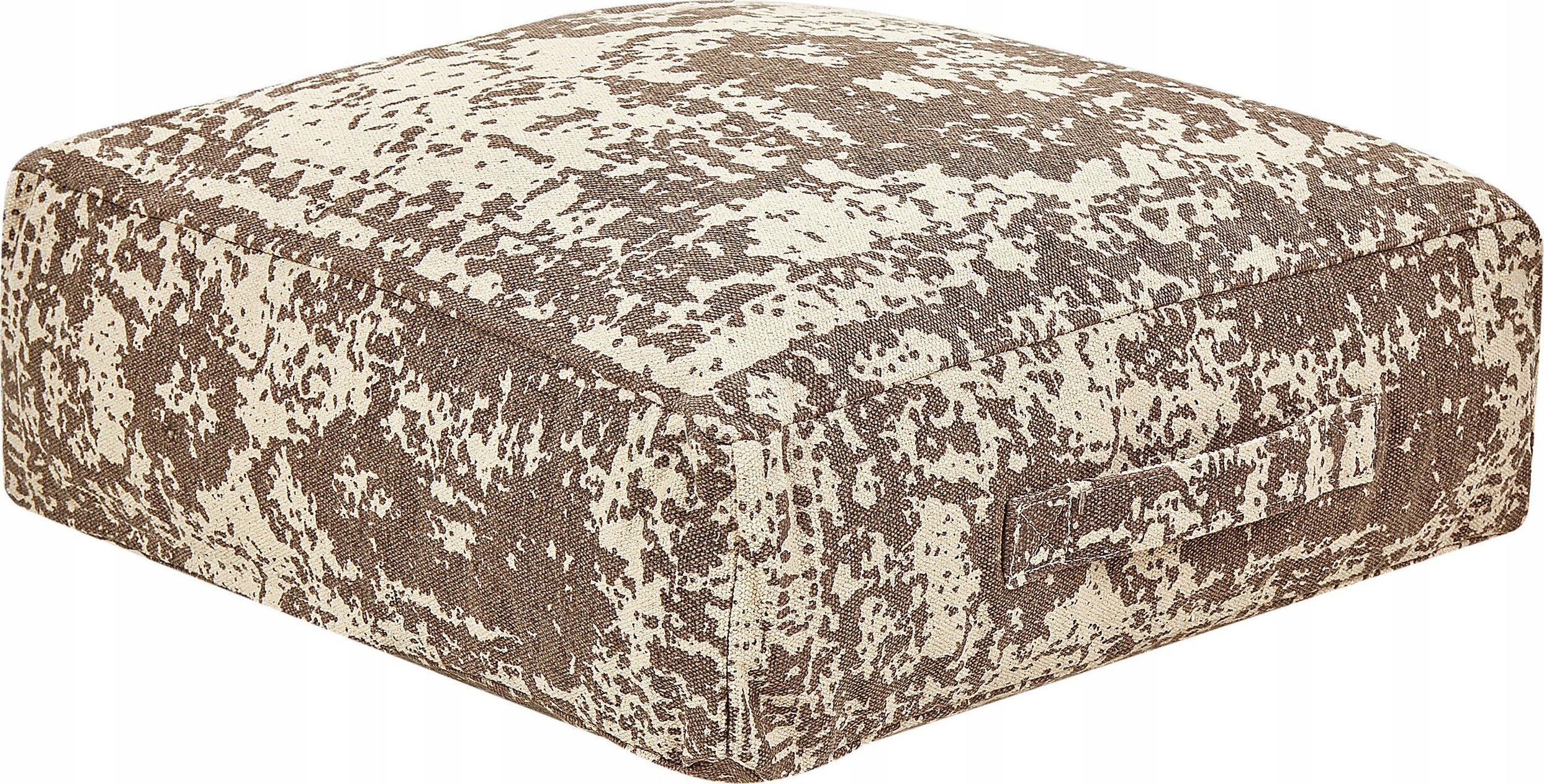 Beliani Poduszka podłogowa bawełniana 50 x 50 x 20 cm beżowo-brązowa SHASA