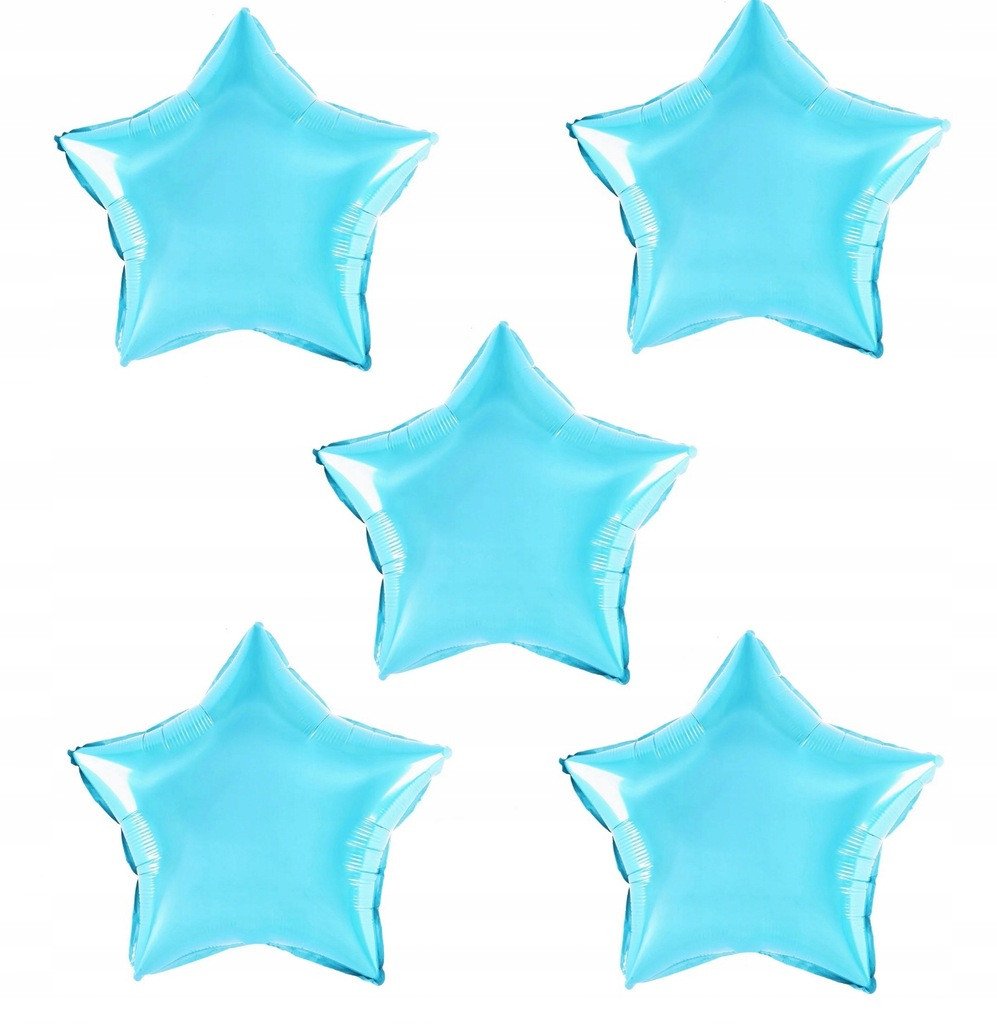 Balon Gwiazda Niebieska Foliowy Gwiazdka 45cm 5 szt.