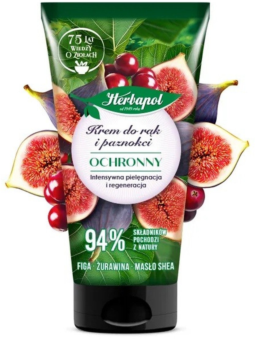Herbapol Krem ochronny do rąk i paznokci-figa & żurawina & masło shea 50ml