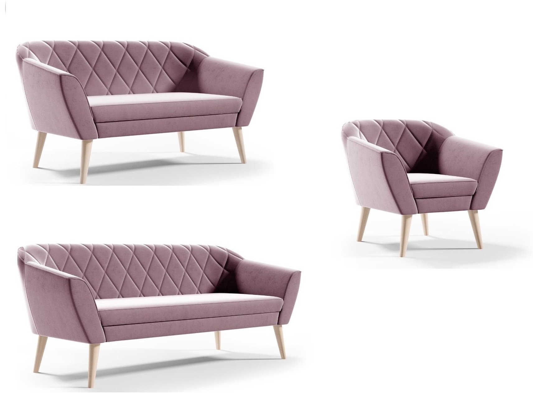 Zestaw Skandynawski , komplet wypoczynkowy GLORIA 3+2+1 riviera 62